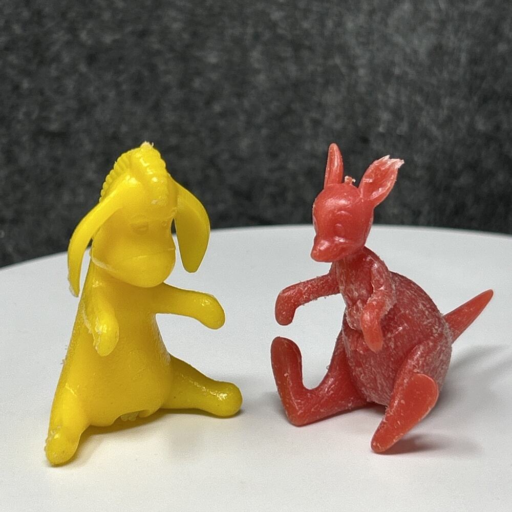 Vintage Nabisco Spoon Sitters 2pc Kanga Eeyore 1960s Winnie the Pooh Cereal